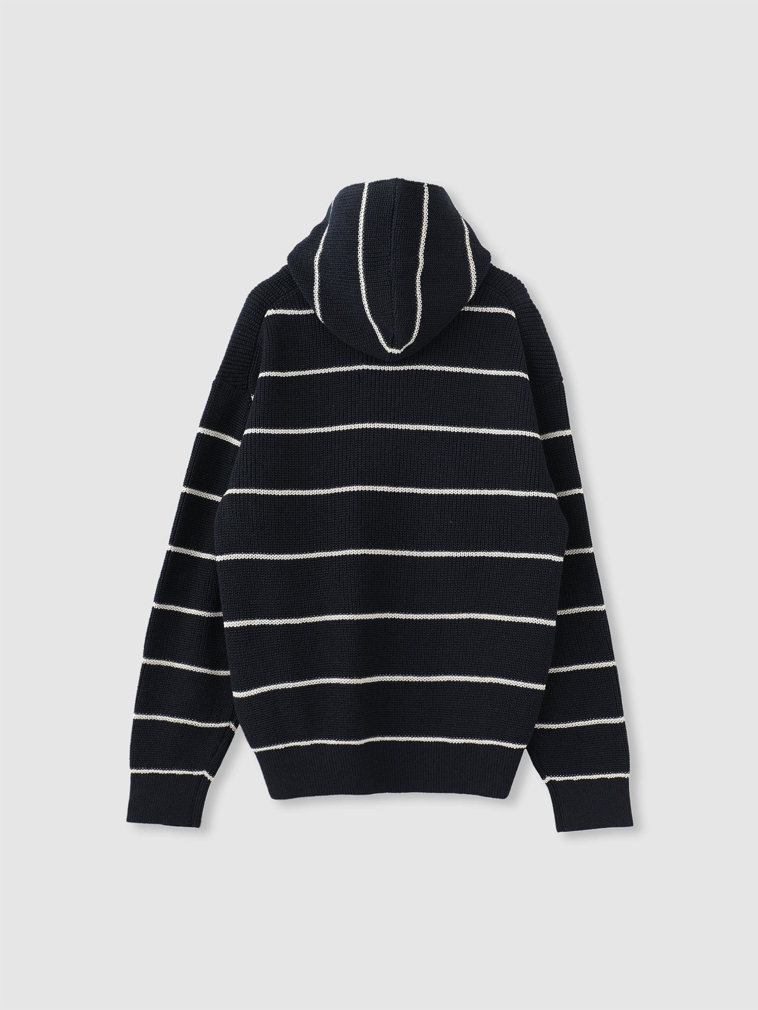 CT COLLAB STRIPED HOODIE<br> A knit hoodie with handy pockets on both sides