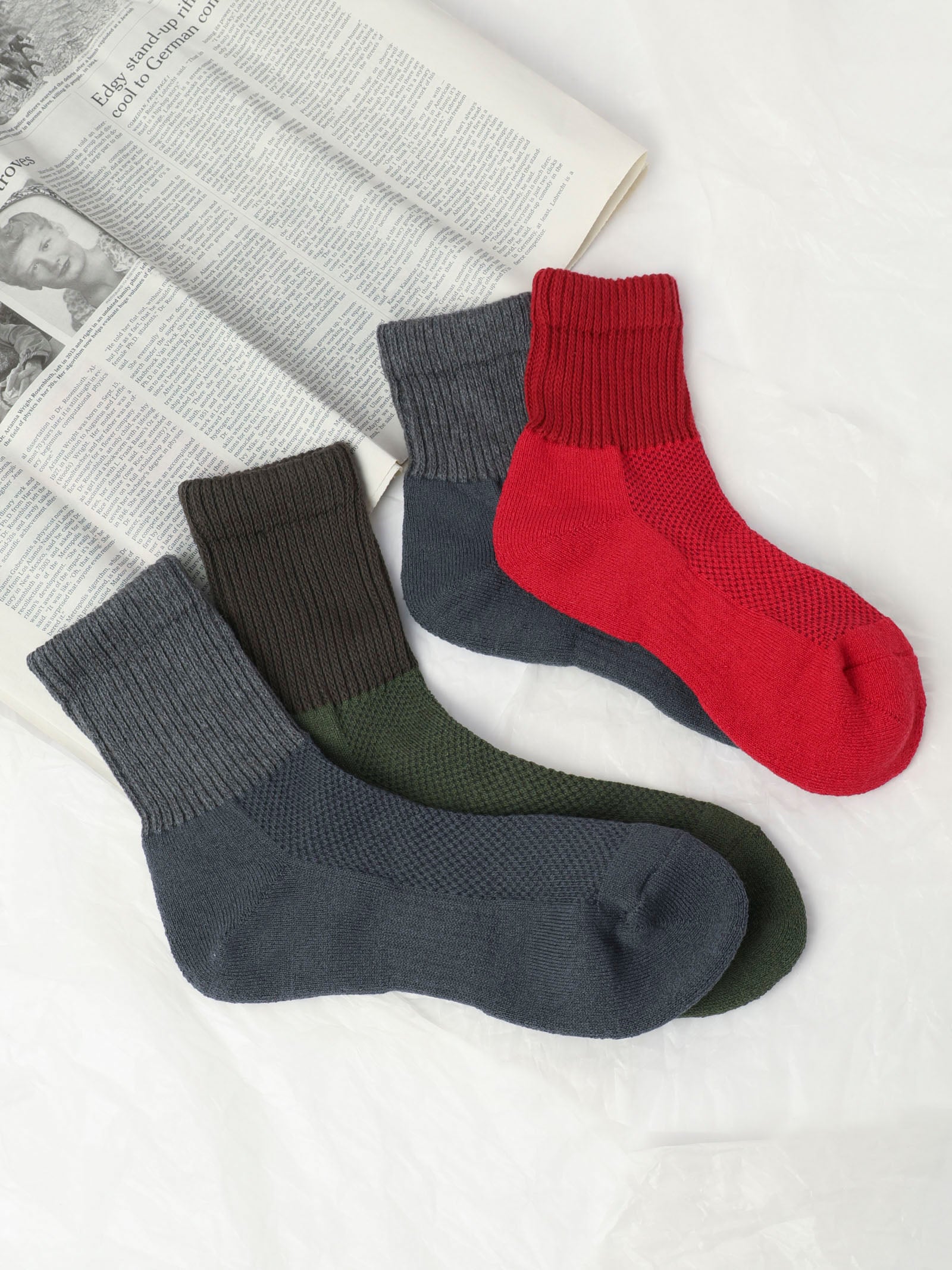CHA.CLOTH リブソックス 25-27cm <br> ドライタッチと抗菌防臭の快適ソックス