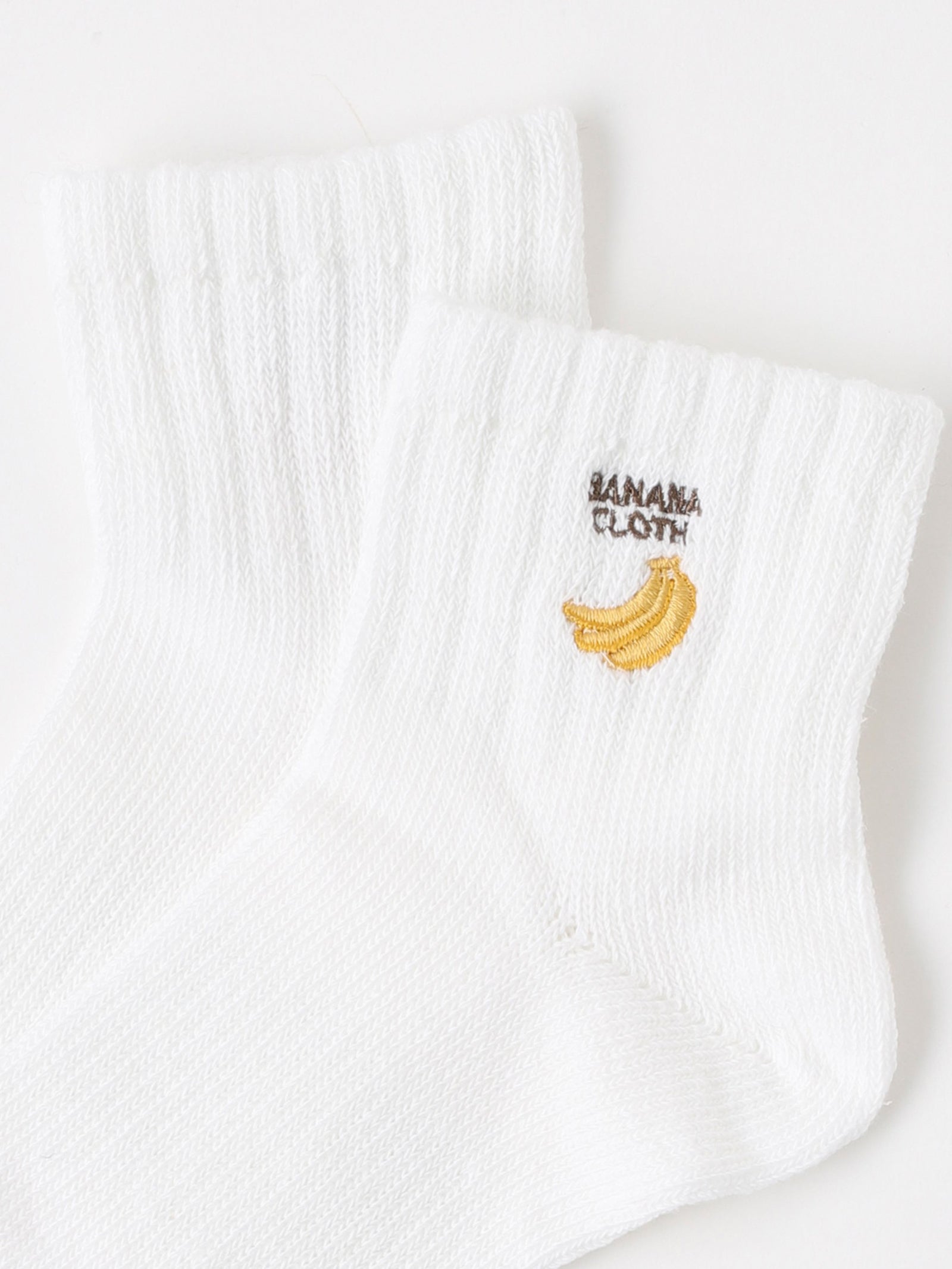 BANANA CLOTH ソックス <br> バナナのミニ刺繍が可愛い