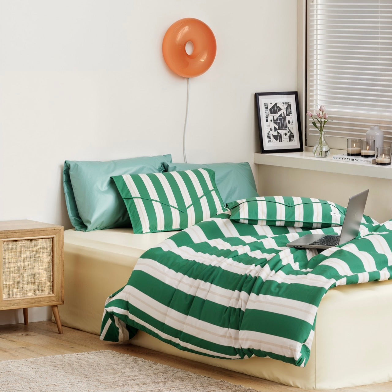 Basic/Stripe Duvet Cover Set